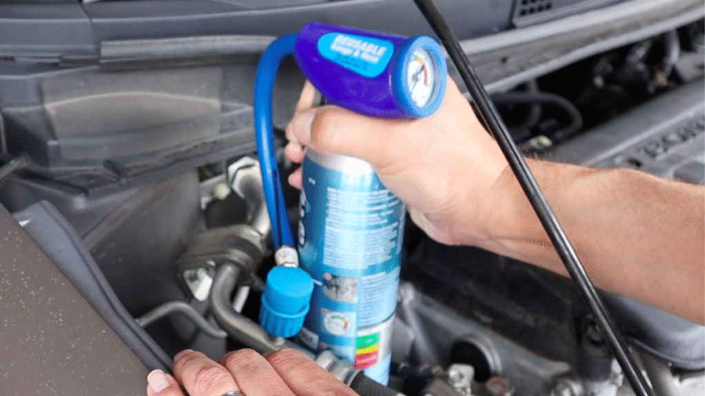 Adding R134a Freon to car AC system